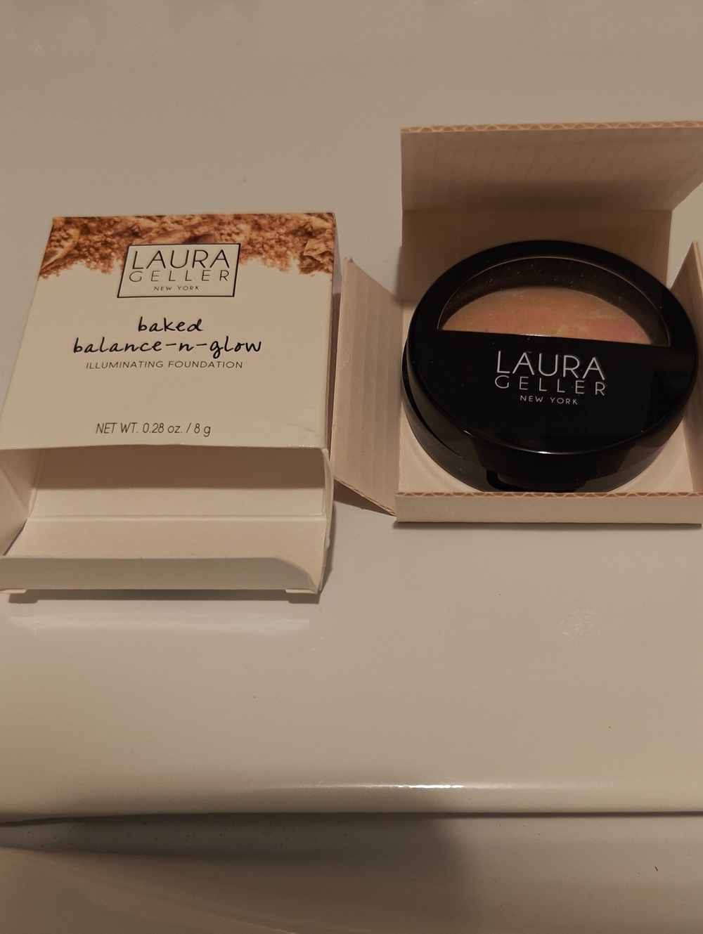 Laura Geller Baked Balance-n-Glow Illuminator - Pink and Peach Swirl